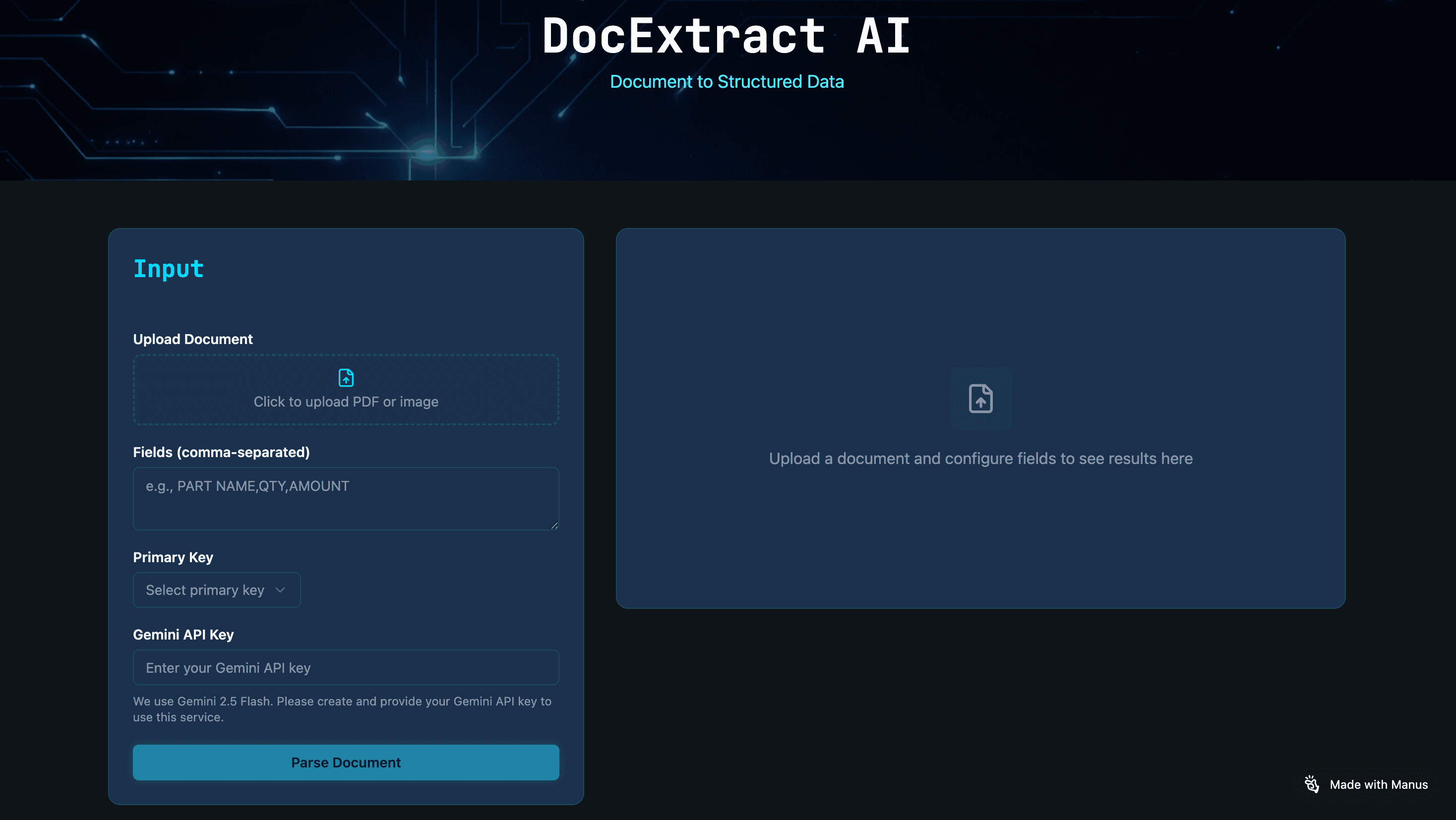 DocExtract AI preview